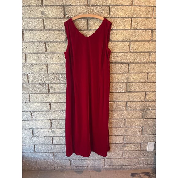 Vintage Carol Anderson Velvet Dress Sz 24 - Picture 1 of 12